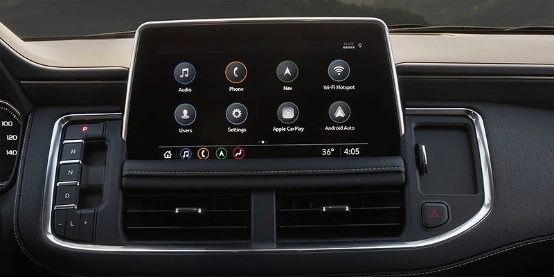 2021 GMC Yukon infotainment system close-up
